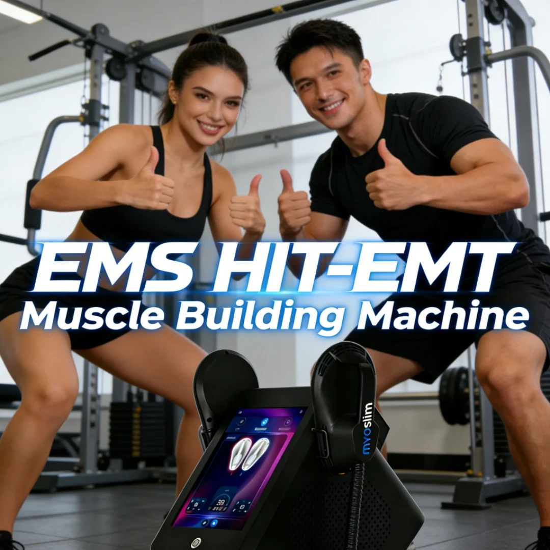 

MYOslim Black Dimon 15T 6500W Hi-EMT Big Screen Control & Musle Build Hiemt Hifu30d Body Sculpting EMS .