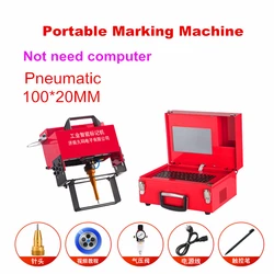 Portable Engraving Hand Held Electric Pneumatic Marking Machine Nameplate Cylinder Number Frame Number Plotter 100x20mm