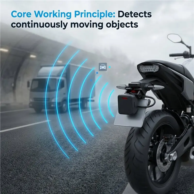 Motorcycle Blind Spot Detection System 77G Millimeter Wave Radar BSD Electronic Accessories For Motorcycles-N25R