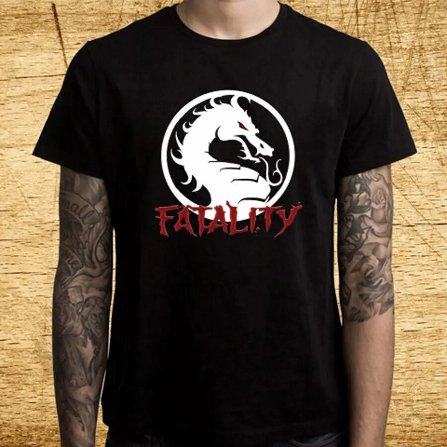 Mortal Kombat Fatality Men's Black T-Shirt Size S-5XL