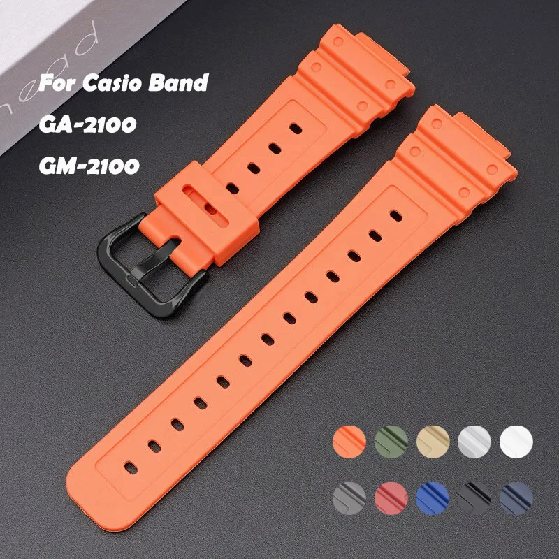 Sports Silicone Strap for Casio GA2100 GM2100 Quick Release Rubber Watchbands For DW6900 DW5600 Serie Watch Accessories