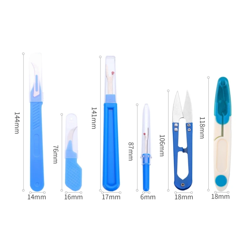 2/4/5Pc Sewing Seam Ripper Kit Colorful Sewing Stitch Thread Unpicker&Seam Ripper&Thread Cutter Scissor for Sewing Thread Remove