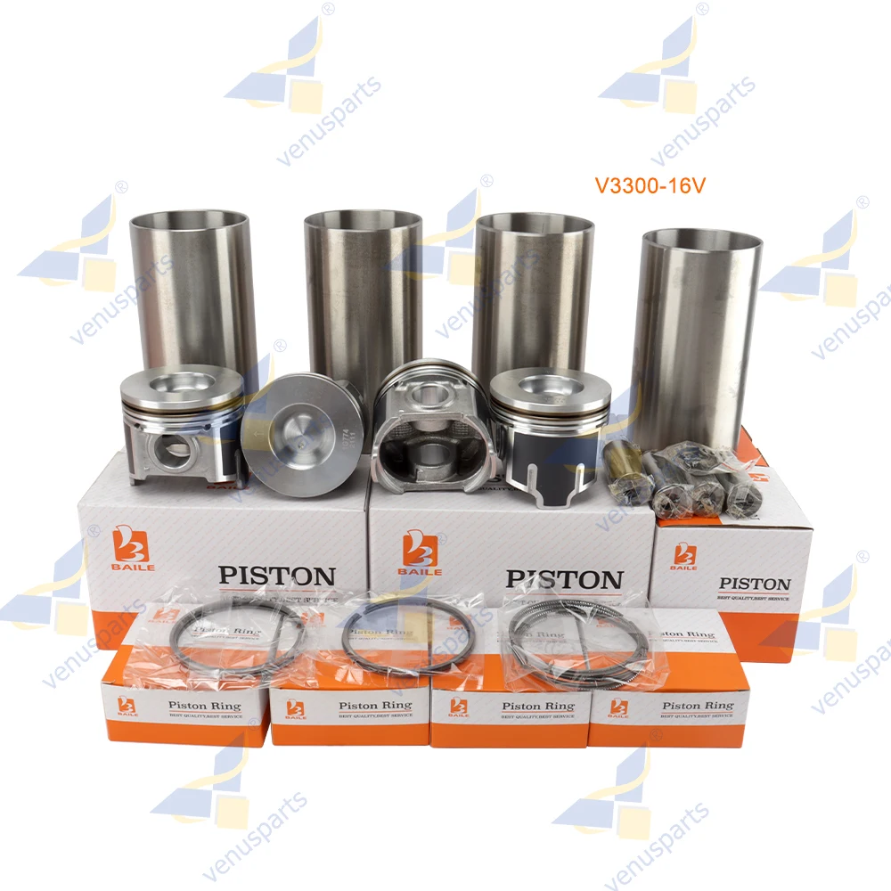 V3307 Overhaul Rebuild Kit For Kubota Piston Rings Cylinder Liner Full Gasket Set Main Bearing Engine Parts