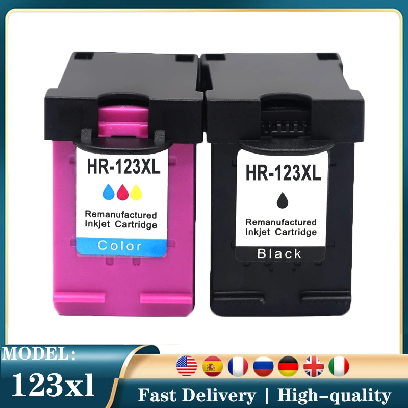 

123XL Compatible Ink Cartridge Replacement for HP 123 XL for Deskjet 1110 2130 2132 2133 2134 3630 3632 3637 4513 Printer