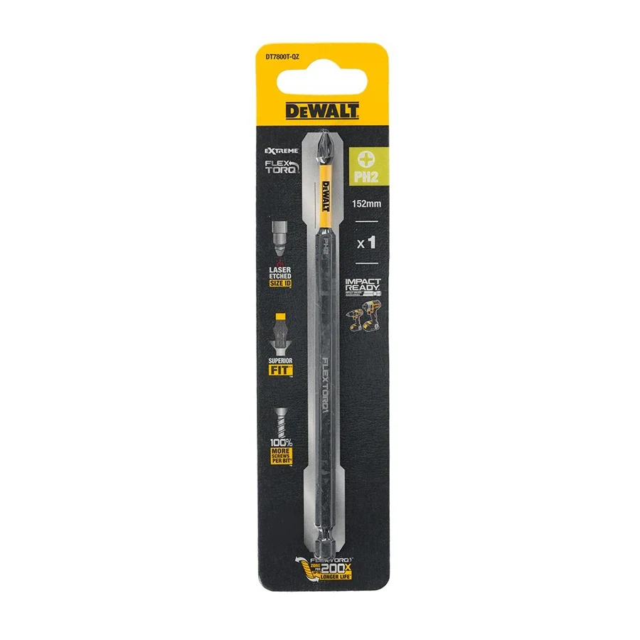 DEWALT Screwdriver Bit PH2/PH3/SL8 57/89/152mm Power Tool Accessories DWA2SL8IRB/ DWA2PH2IRB/ DWA3PH2IRB/ DWA3PH3IRB/ DT7800T view 5