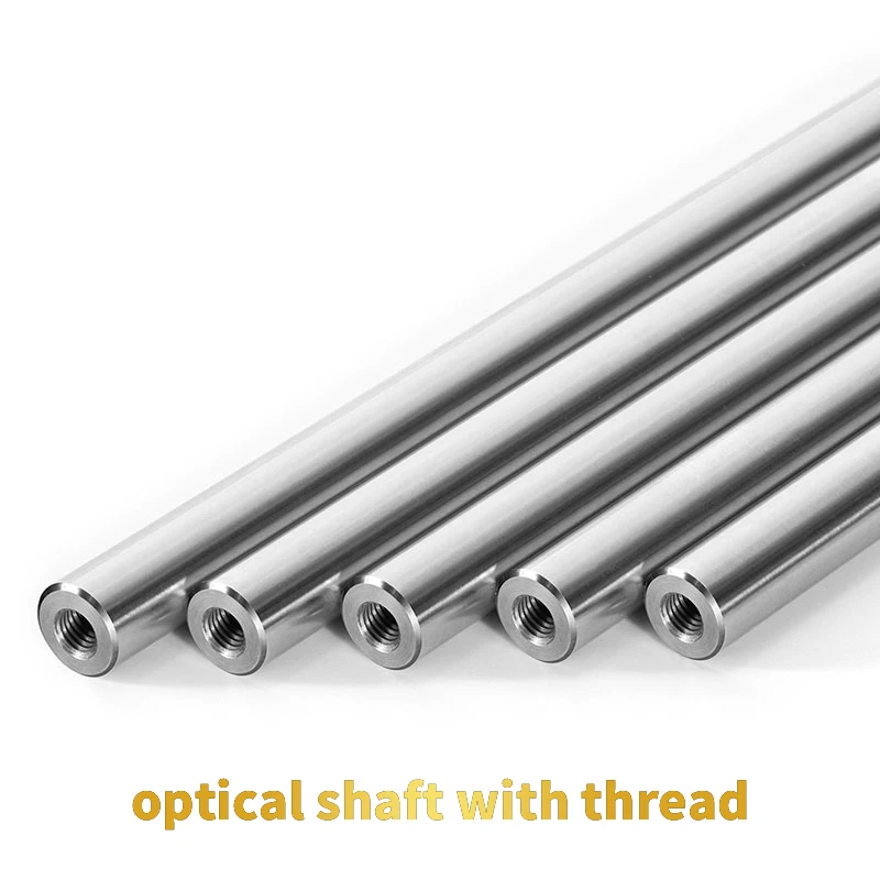 

2PC linear shaft OD8/10/12/16/mm Length100-550mm with two ends of M4/M5/M6 thread hole depth of 8-16mm Chromed Harden Rod Shaft