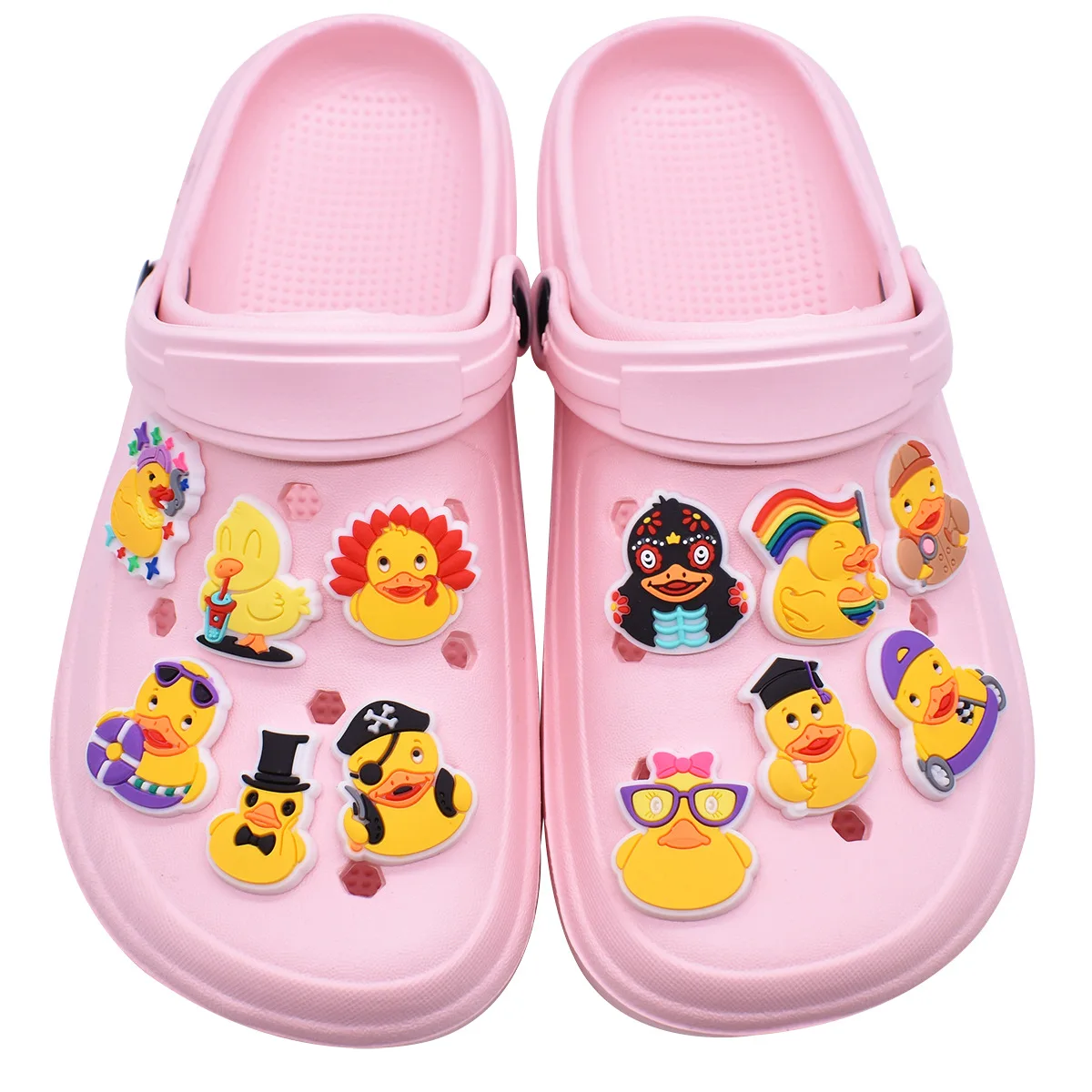 Cute Duck Summer Shoe Charms for Crocs Accessories Charms Clogs Bubble Slides Shoe DIY Shoe Decoration Charms Kids Party Gift