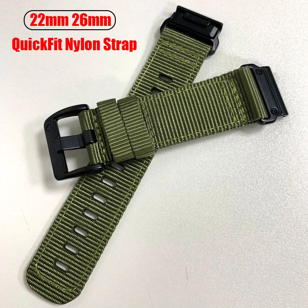 26mm 22mm Nylon Loop Strap For Garmin Forerunner 970 Enduro 2 3 Fenix 8 PRO Tactix 8 7 Epix Gen 2 Instinct 2X Mk3i QuickFit Band