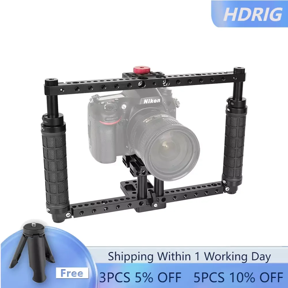 

HDRiG C70 Cage Adjustable Hand-Held Full Frame Dslr Camera Cage With Tripod mount Plate For Canon Sony Nikon Panasonic Fujifilm