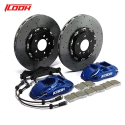 ICOOH Kit rotore disco in ceramica al carbonio con pinza freno a 6 pentole in lega di alluminio per BMW F34 F30 F80 E82 E90 E92 E93