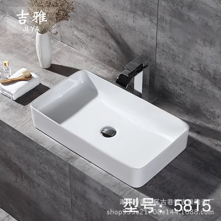 Rectangular ceramic , wholesale from the manufacturer, washbasin 5815 bathroom , art basin.