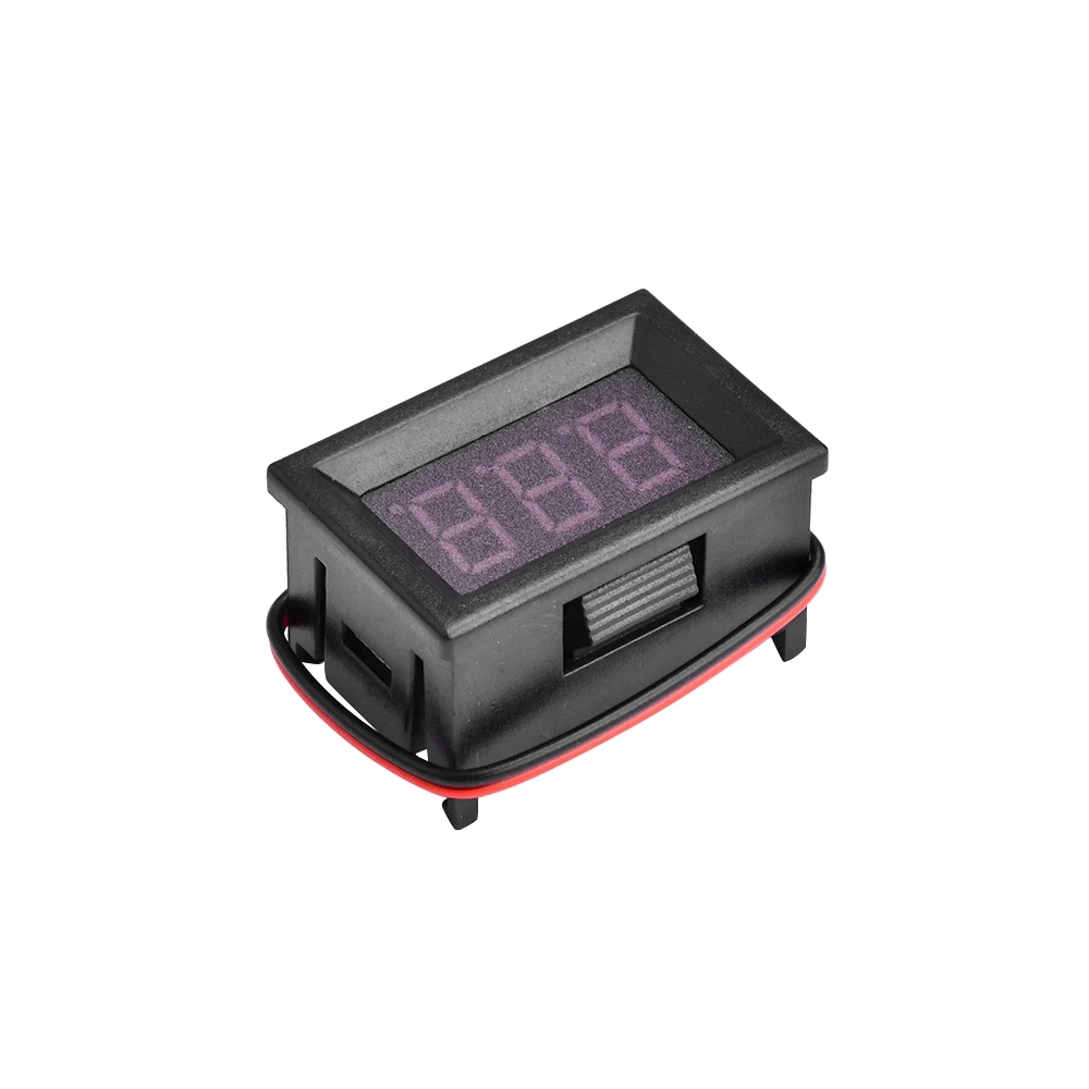 0.36 Inch Digital Voltmeter DC4-30V 2 Lines 3 Digit Voltage Panel Meter LED Red/Blue/Green/Yellow Electromobile Motorcycle Car