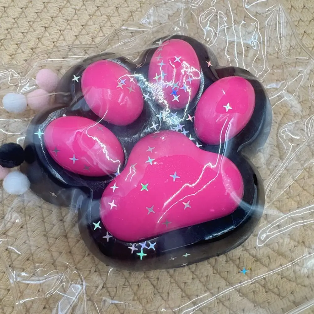 ตลกขนาดใหญ่พิเศษ Cat PAW Squeeze ของเล่นนวดซิลิโคนการ์ตูน Fidget ของเล่น 3D Handmade Cat PAW Pinch ของเล่น Jokes