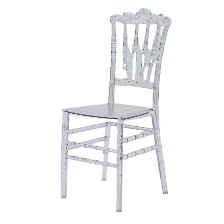 clear crystal plastic acrylic resin stackinging cheap wedding chair