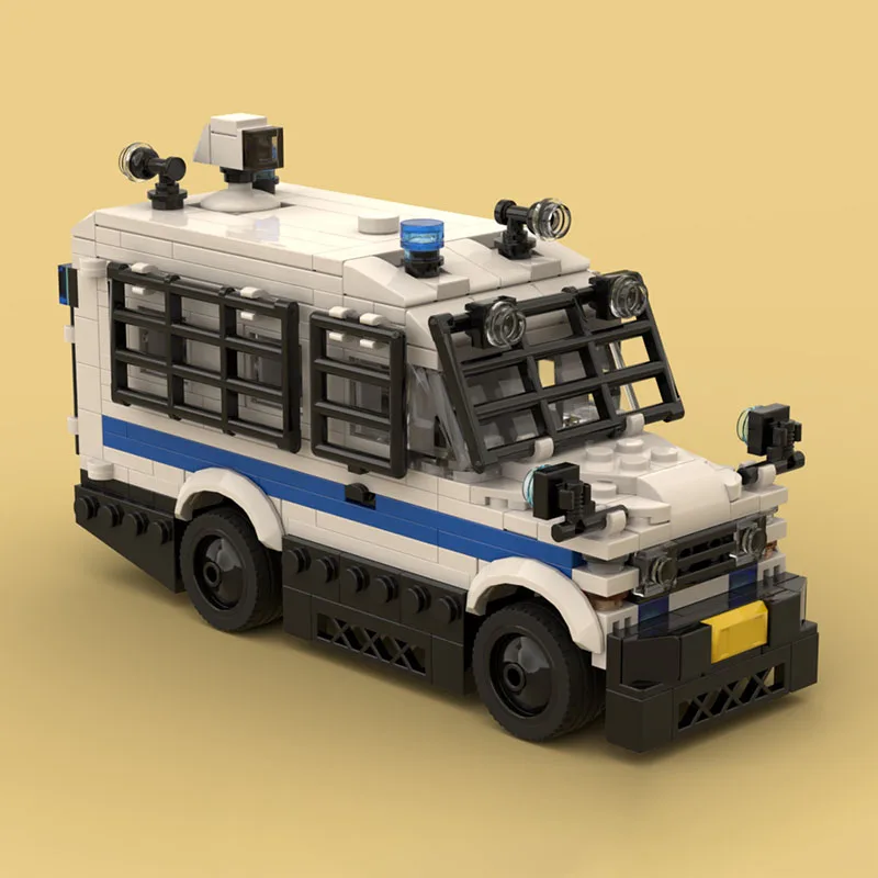 Novos blocos de construção moc série carro policial modelo polícia multi funcional carro blindado brinquedo das crianças presente diy conjunto montagem