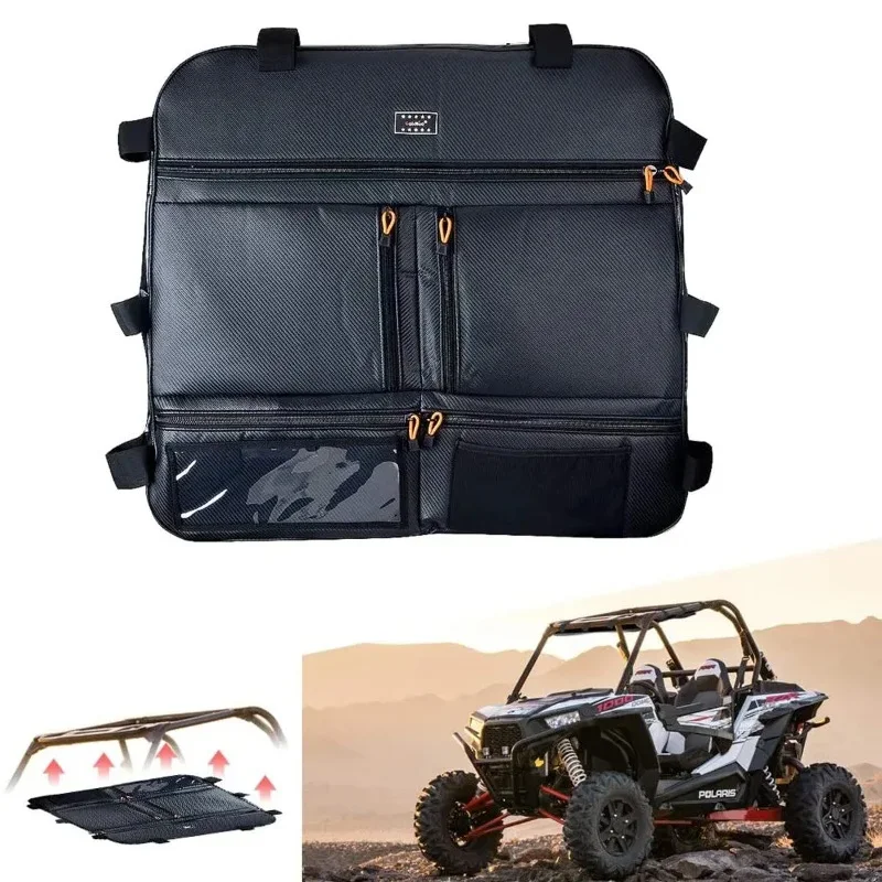 

UTV RZR 1000 XP Accessories 1680D Overhead Storage Bag Car Organizer Map Bag Fit For Polaris RZR 1000 XP 2 Seat or 4 Seat Models