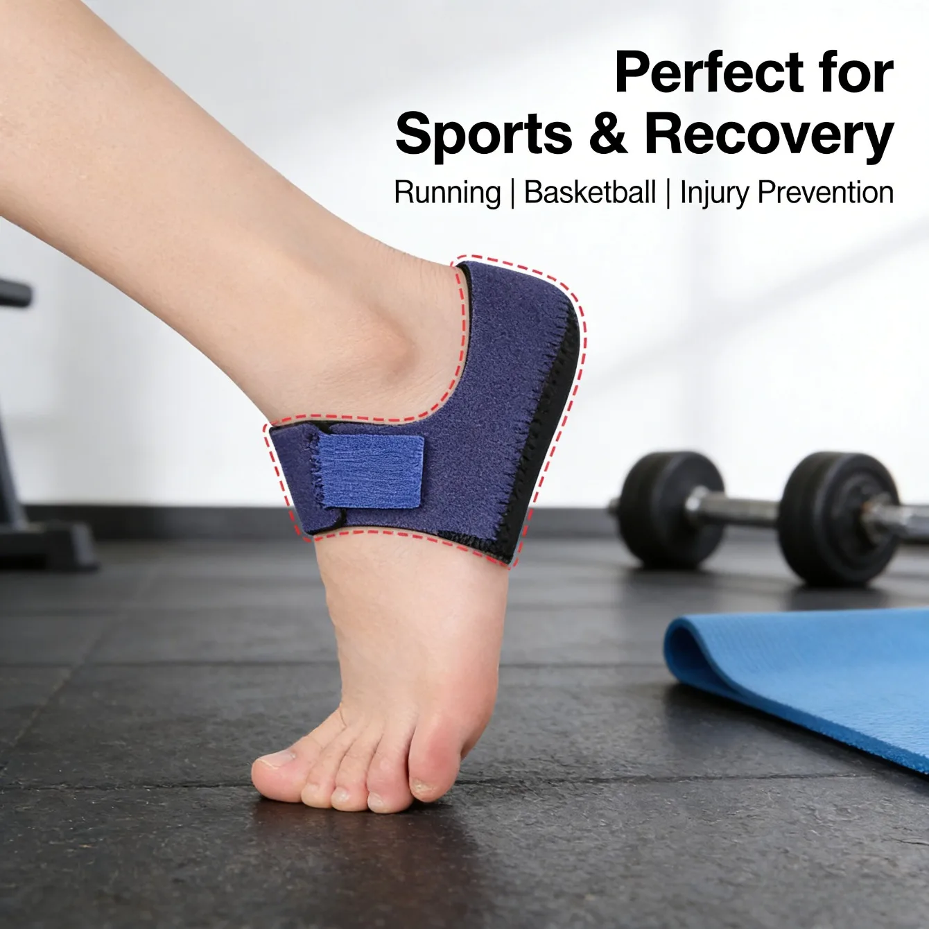 

Gel Half Sock Heel Pad Heel Cover Silicone Shock Absorbing Anti Blister Household Foot Care Sock Cover