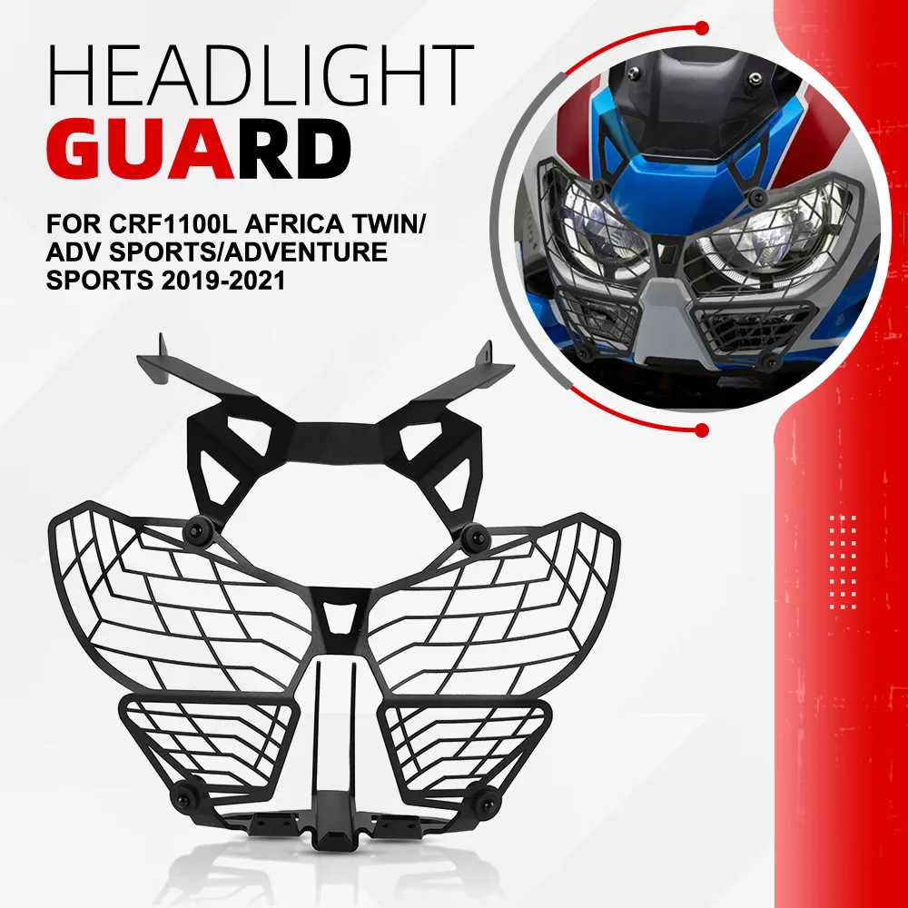 

Headlight Guard For HONDA CRF1100L AFRICA TWIN/ADV SPORTS/ADVENTURE SPORTS 2019-2021 Motorcycle Headlamp Grill Protection Cover