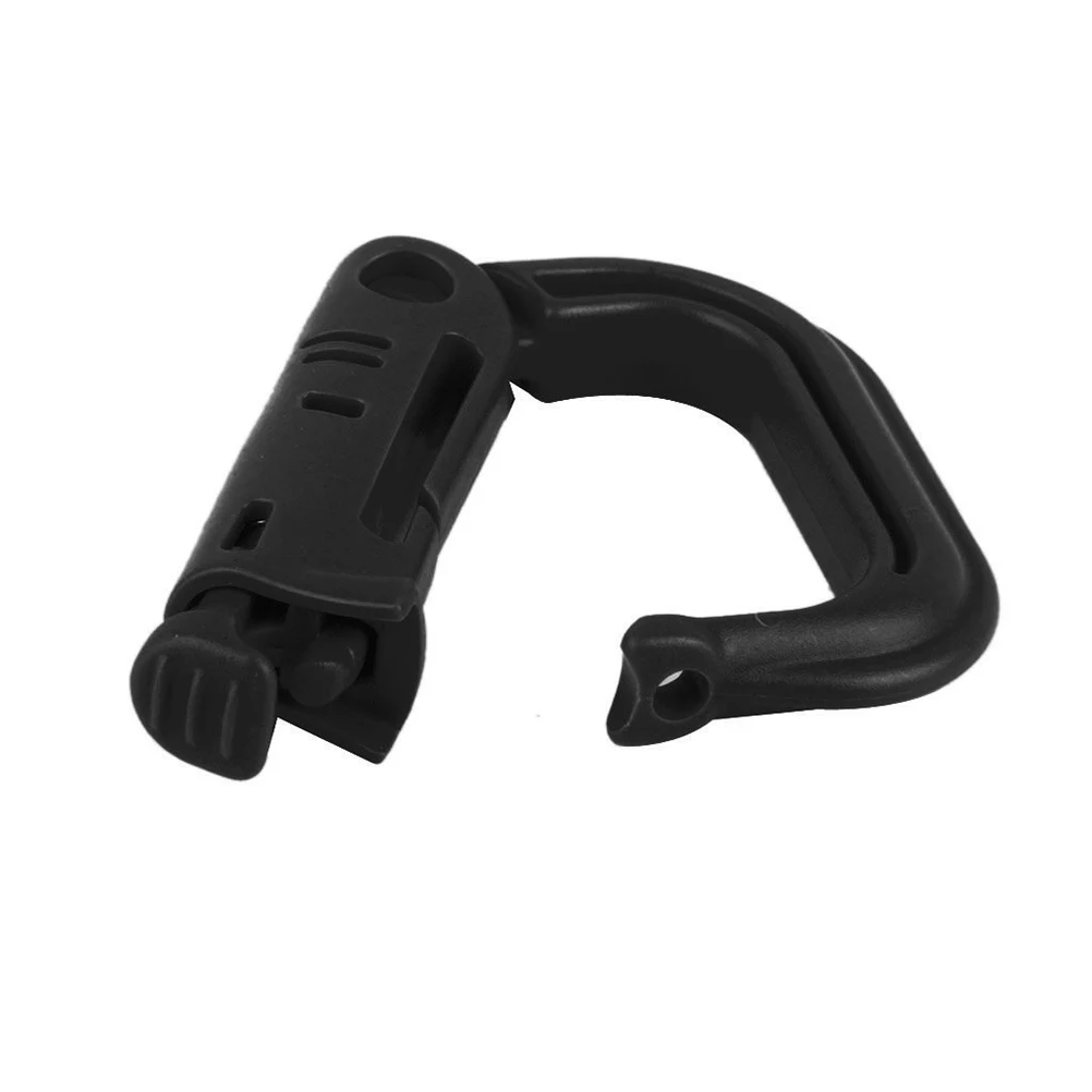

10pcs D-ring Buckle Locking Tan Clip for Webbing Hanging Belt Backpack Strap Keeper Bottle D-shaped High Strength Lightweight