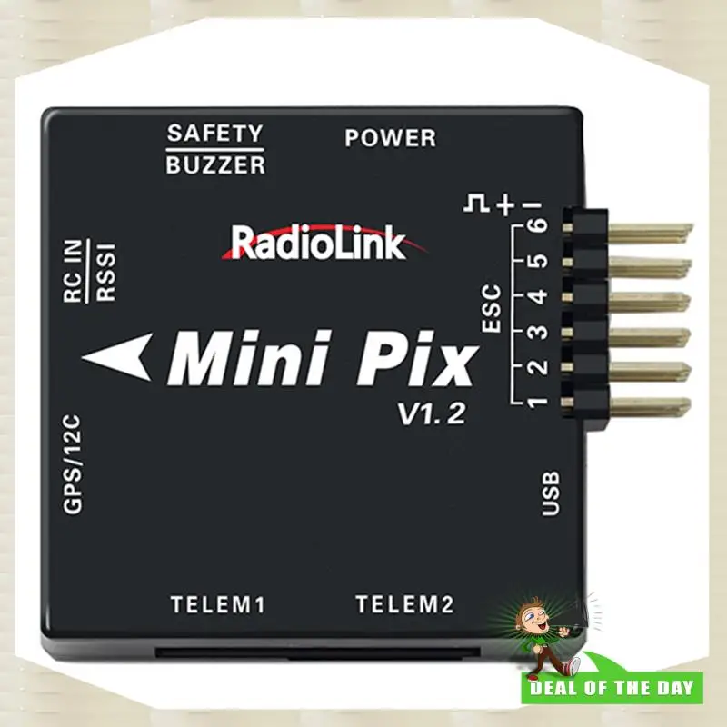 تسليم 24 ساعة Radiolink Mini Pix V1.2 APM وحدة تحكم في الطيران لطائرة بدون طيار FPV إطار رباعي مدمج، تصميم عالي الأداء