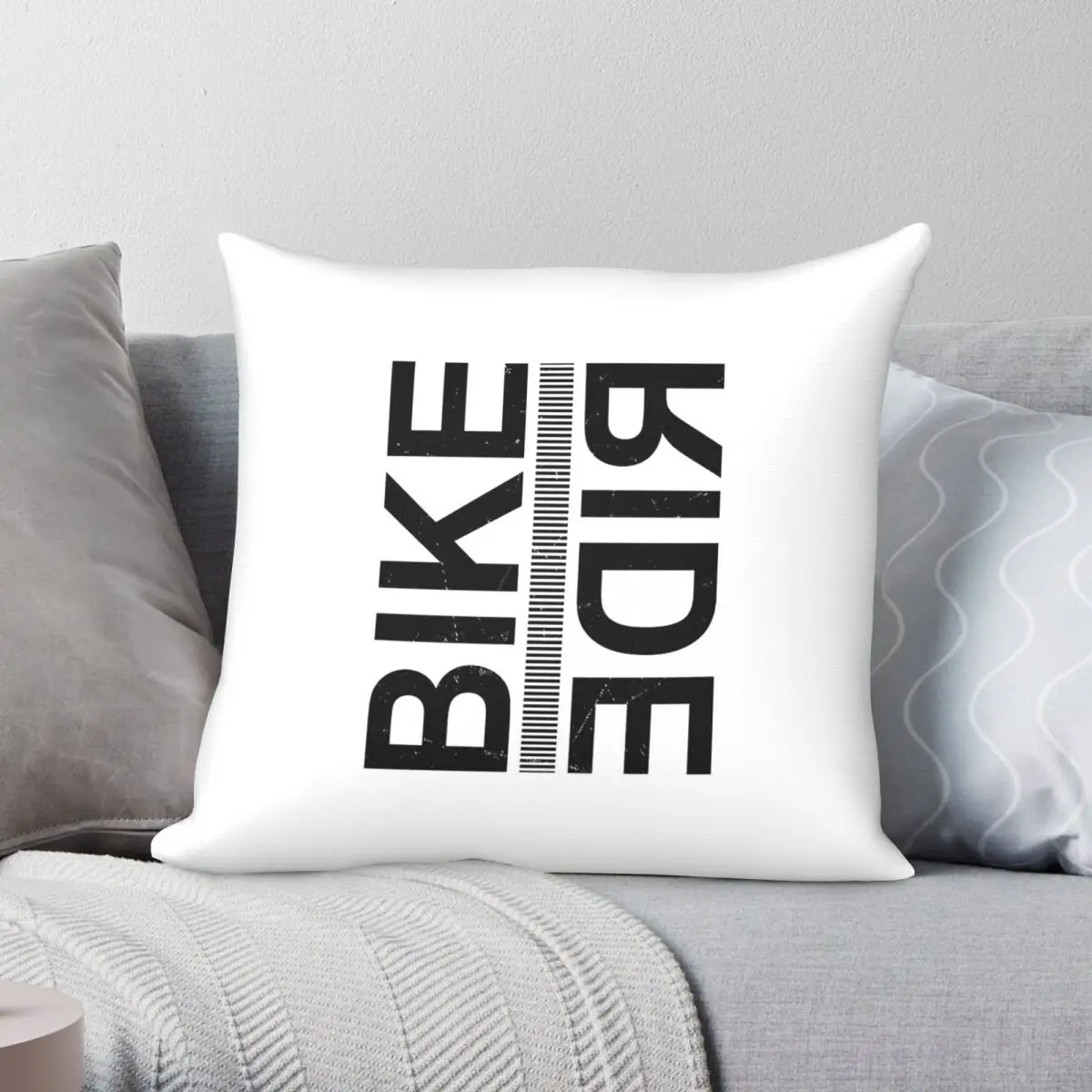 Bike Ride MTB Cycling Pillowcase Polyester Linen Velvet Printed Zip Decor Sofa Seater Cushion Cover 18