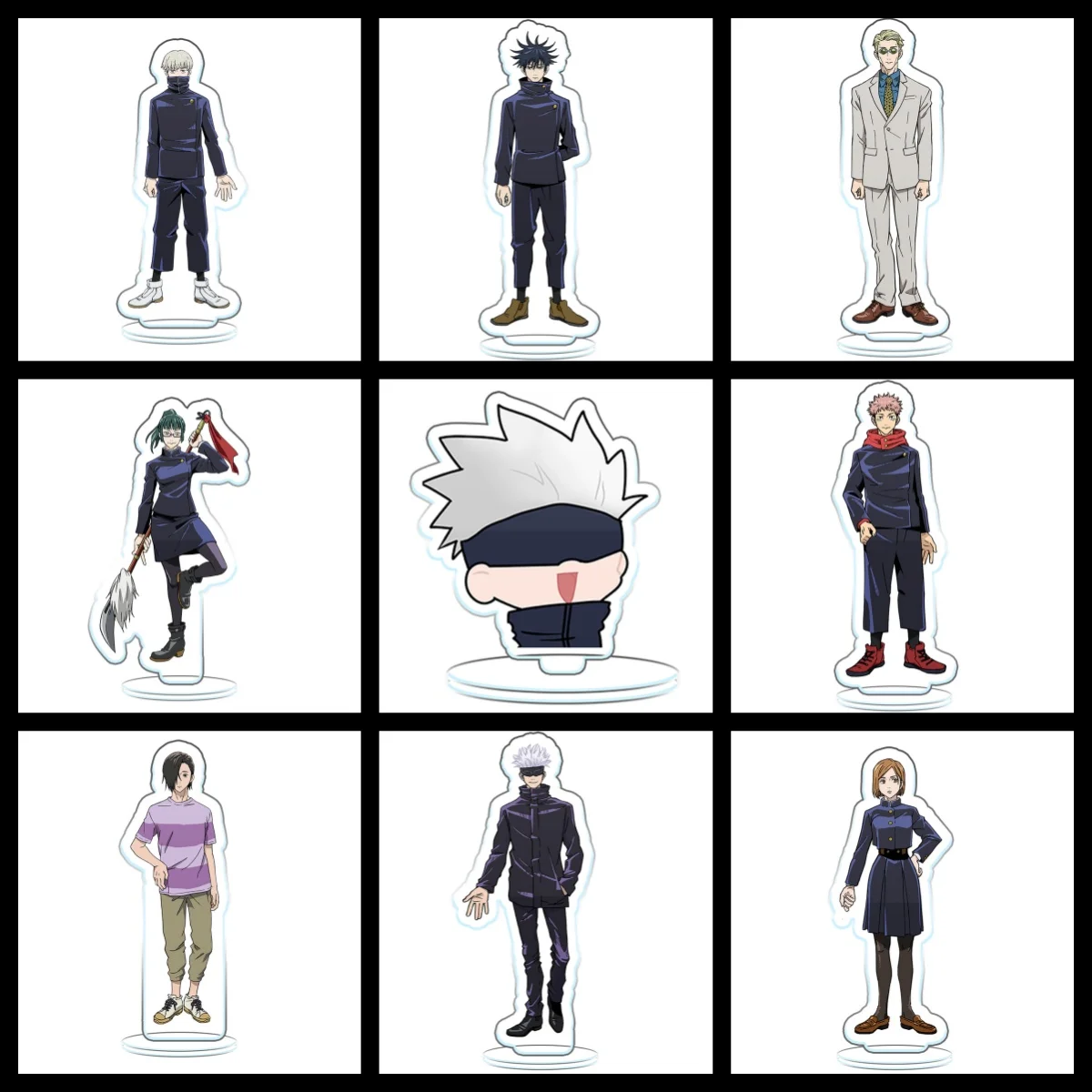 Adornos de Anime Jujutsu Kaisen Fushiguro Toji Ryomen Sukuna Fushiguro Tsumiki figura acrílica con soporte regalos de Halloween 15CM