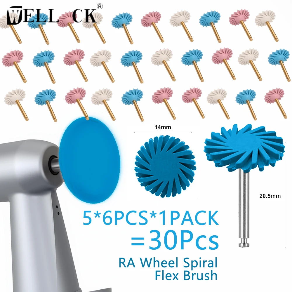 

5Boxes Dental Rubber Polisher Composite Resin Polishing Disc RA Disc Kit 14mm Wheel Spiral Flex Brush Burs Shipment From Mexico