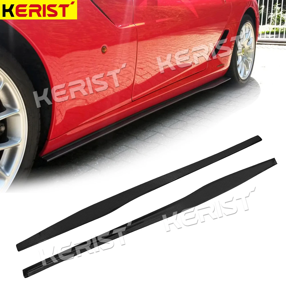 Carbon Fiber Car Side Skirt Lip Spoiler Ahead Bumper guard Case  For Ferrari 599 Coupe 2006 2007 2008 2009 2010 Tuning Part