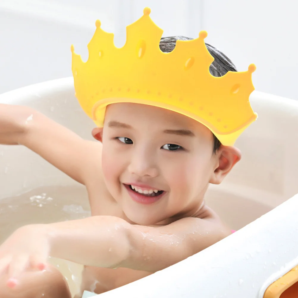 

2Pcs Baby Shampoo Hats Waterproof Silicone Kids Bathing Protection Adjustable Fit for Girls Boys Toddlers Children Shower Sun