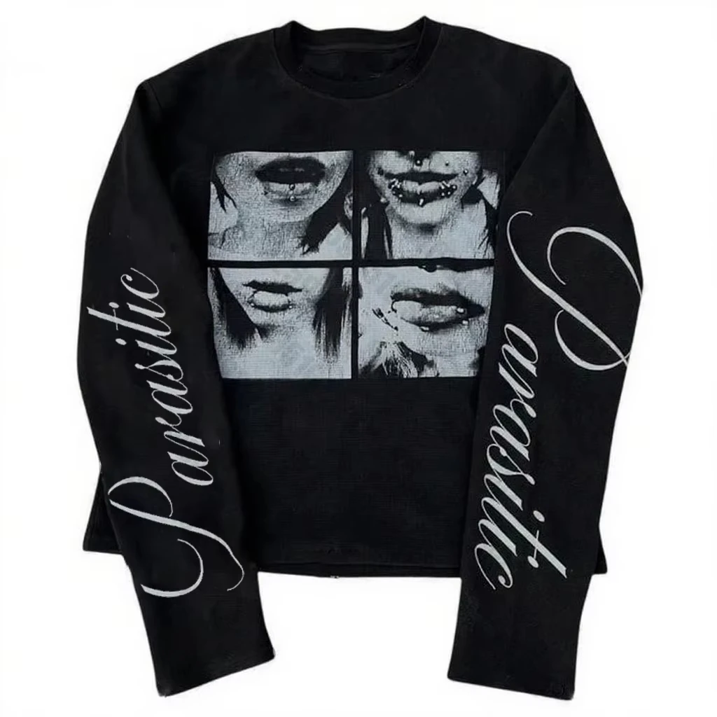 2026 Hot Sales American Style Y2K Autumn and Winter New Item Simple Daily Versatile Fashion Style Unisex T-shirt Long Sleeved