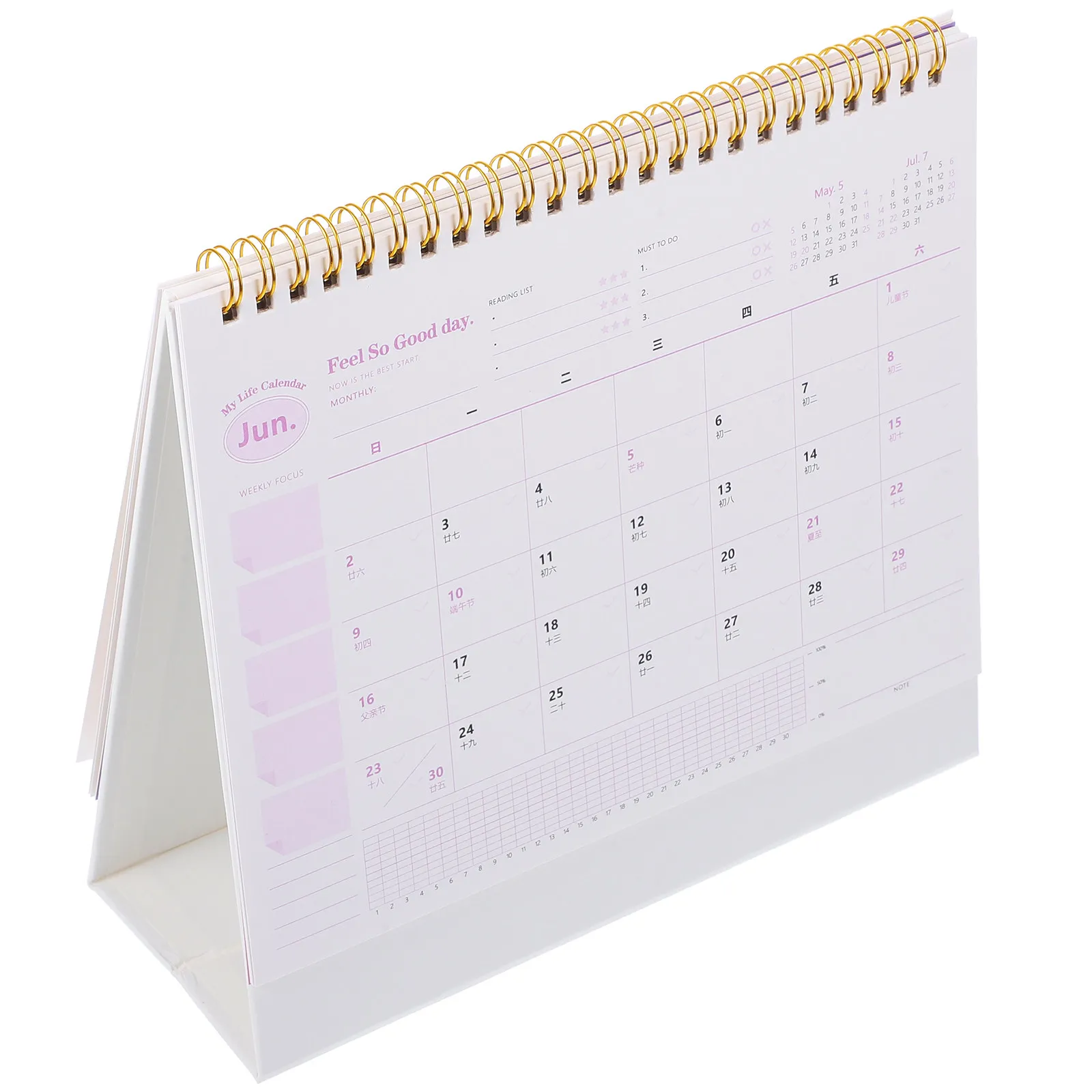 

Modern Minimalist Desktop Calendar 2024 Freestanding Flip Design for Desk Scheduling Notes Meetings Productivity Dopamine Desk