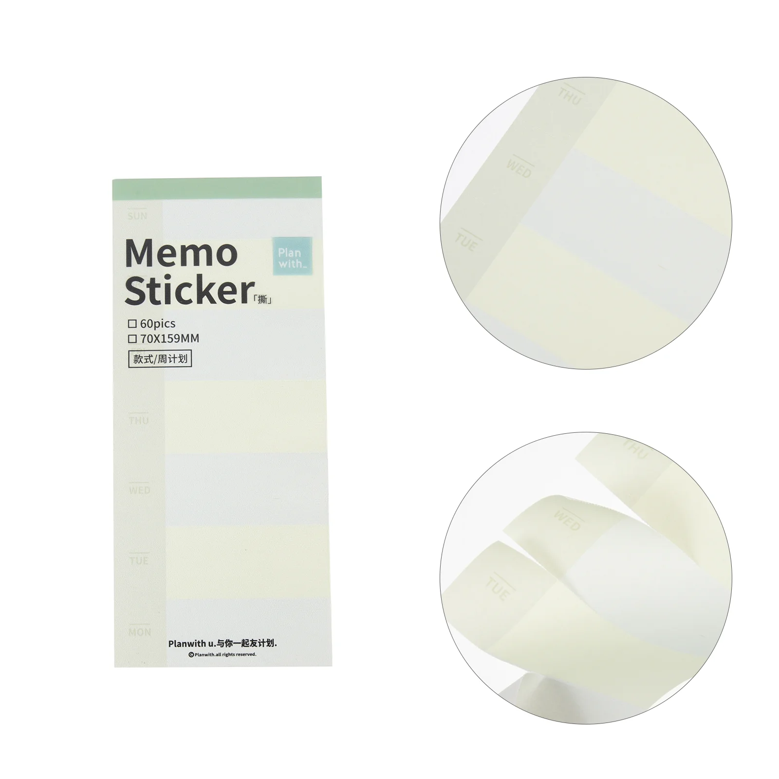 

Tearable Memo Sticker Plan Book Self-Stick Notes Label Decals Markers For Books Office School Multi-Function Tabs
