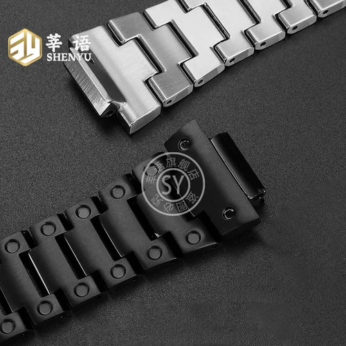 Imagen 2 del producto Correa de reloj GA-2100 para reloj Casio G-SHOCK GM2100 GA2100, correa de metal de acero inoxidable sólido, pulsera negra, plateada y dorada