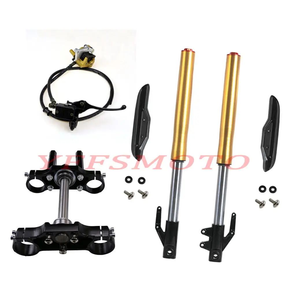 630mm Front Forks Triple Clamp Brakes Caliper for Mini Pit Bikes 70cc 90cc 125cc