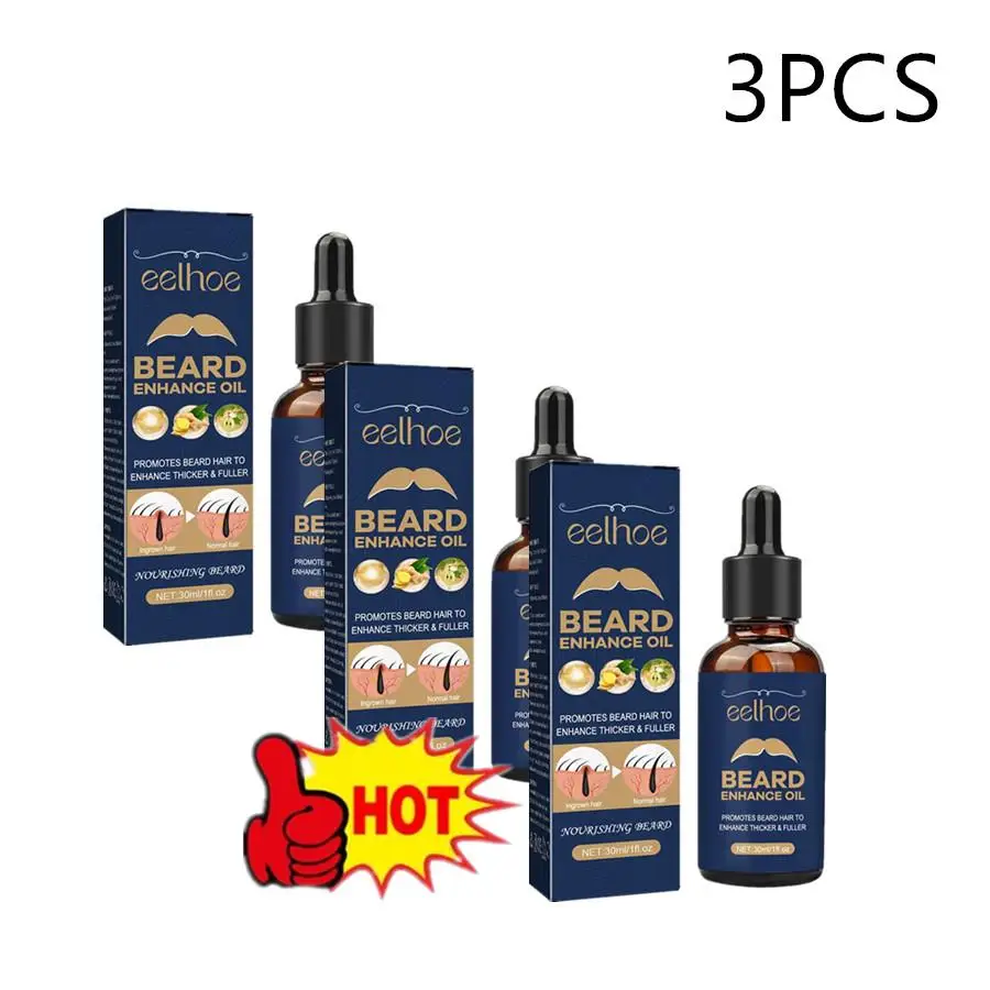 Soro De Crescimento De Barba Para Homens, Soro De Crescimento, Condicionador Leave-in, Umidade Natural e Restauração Suave