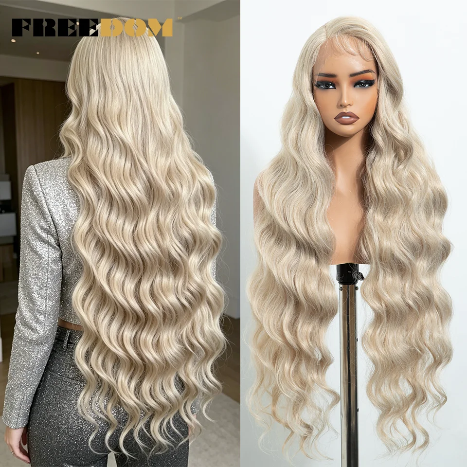 FREEDOM Synthetic Lace Front Wig Long Wavy 36 