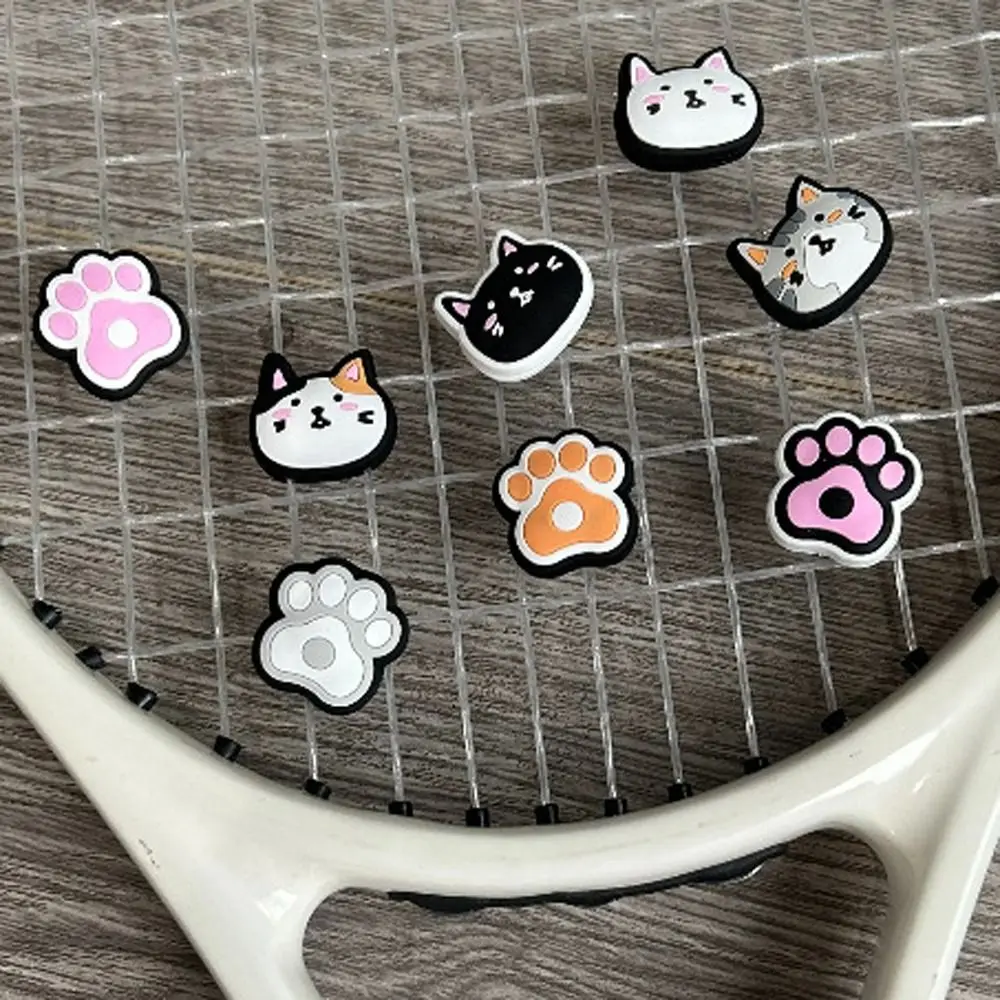 Cat Tennis Shockproof Absorber Anti-Vibration Silicone Tennis Racquet Shock Absorber Cute Shock Absorption