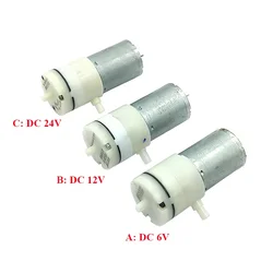 1PCS DC6V 12V 24V Mini 370 Motor Diaphragm Air  Vacuum Pump Negative Pressure Suction Pump DIY Breast Pump Inflator Aquarium