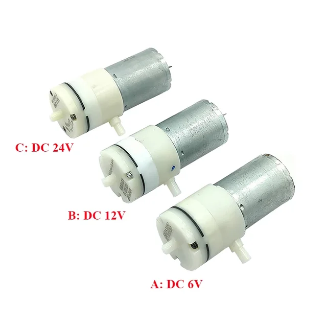 1 sztuk DC6V 12V 24V Mini 370 membrana silnika pompa próżniowa powietrza podciśnienie pompa ssąca DIY laktator Inflator akwarium