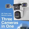 8K 15MP 4G 태양열 카메라 무선 3 렌즈 3 스크린 CCTV 보안 보호 PIR 태양열 캠 외부 IP 카메라 야외 5