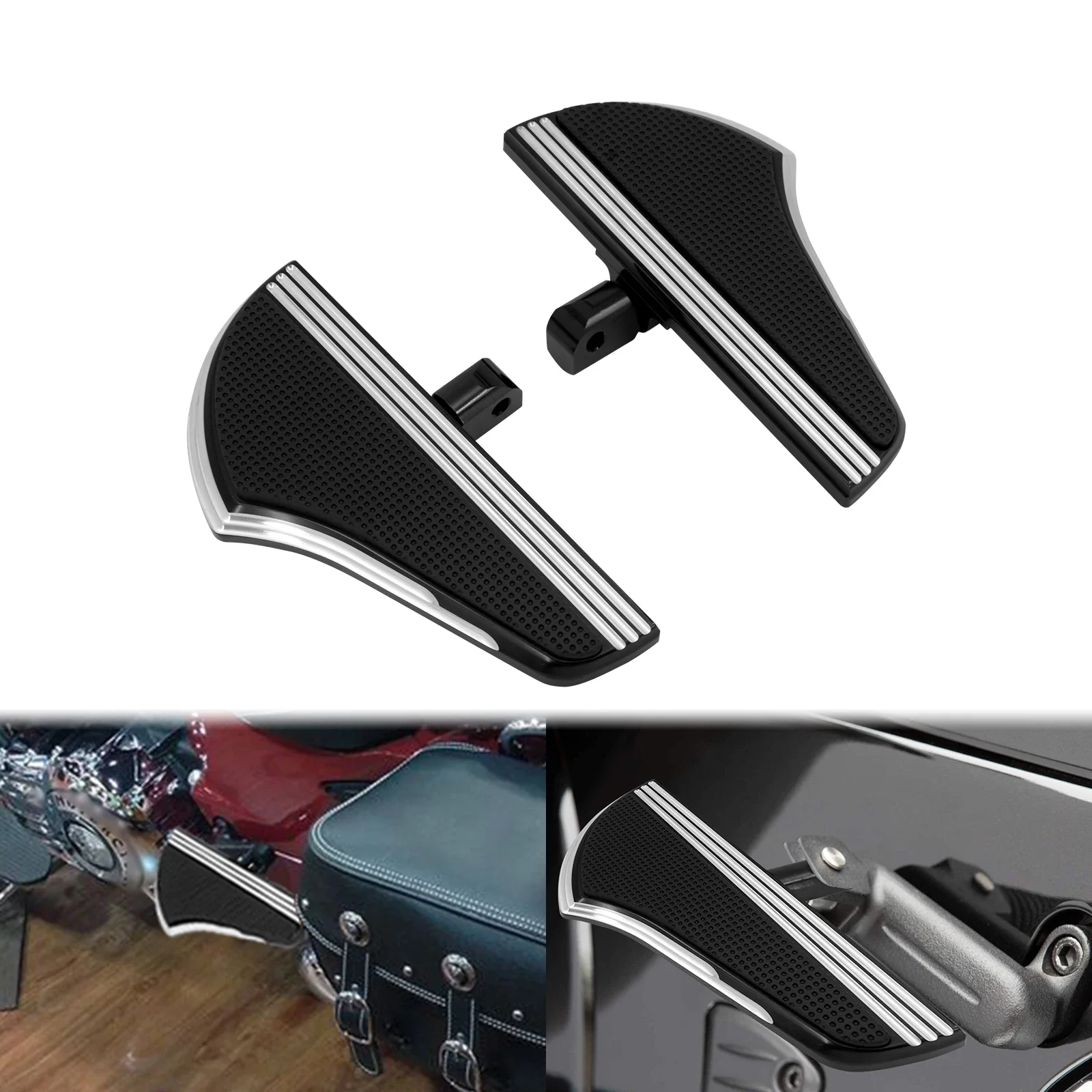 Motorcycle Rear Passenger Foot Pegs Defiance Floorboards Footboard Male Mount Footrest For Indian Chieftain Roadmaster Chief