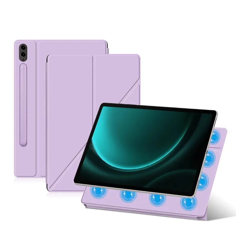 

Магнитный кожаный чехол для Samsung Galaxy Tab S11 Ultra S11Ultra 14,6 дюйма 2025 Y-складной защитный чехол с гнездом для ручки