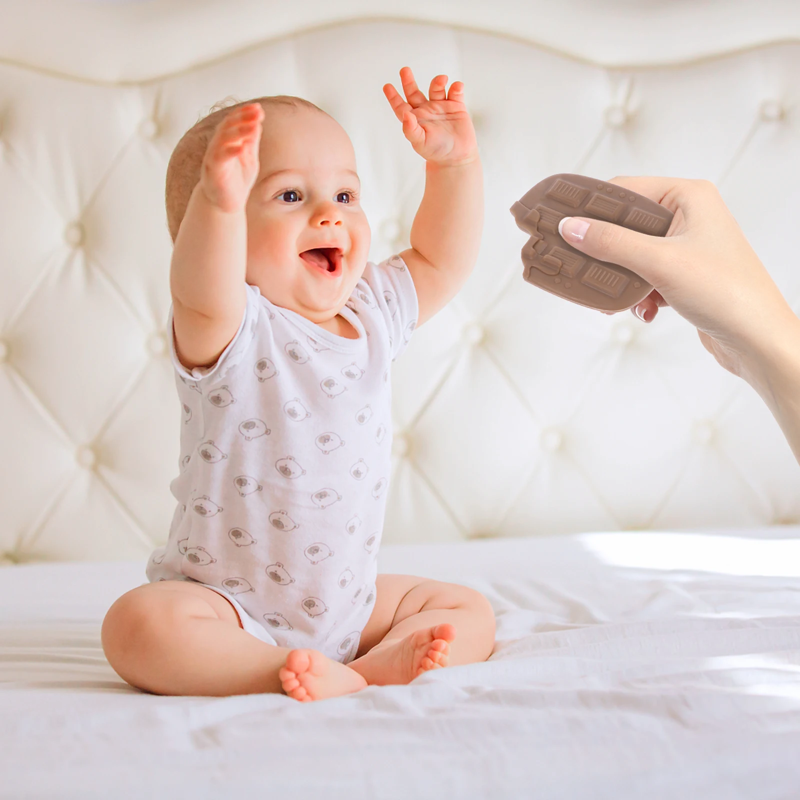 

Silicone Teether Baby Teething Chew Molar Rod Teeth Grinding Stick Durable Safe For Infants Relieves Gum Pain Promotes