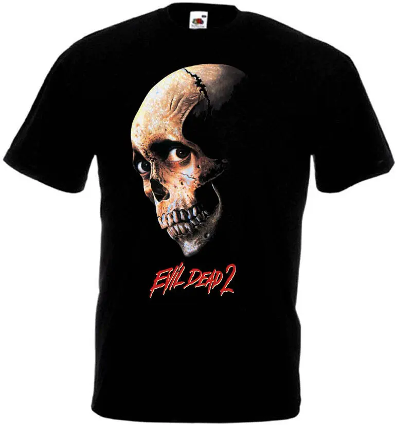 Evil Dead 2 v.5 T shirt black movie poster horror all sizes S-5XL  High Quality 100%Cotton Short Sleeve