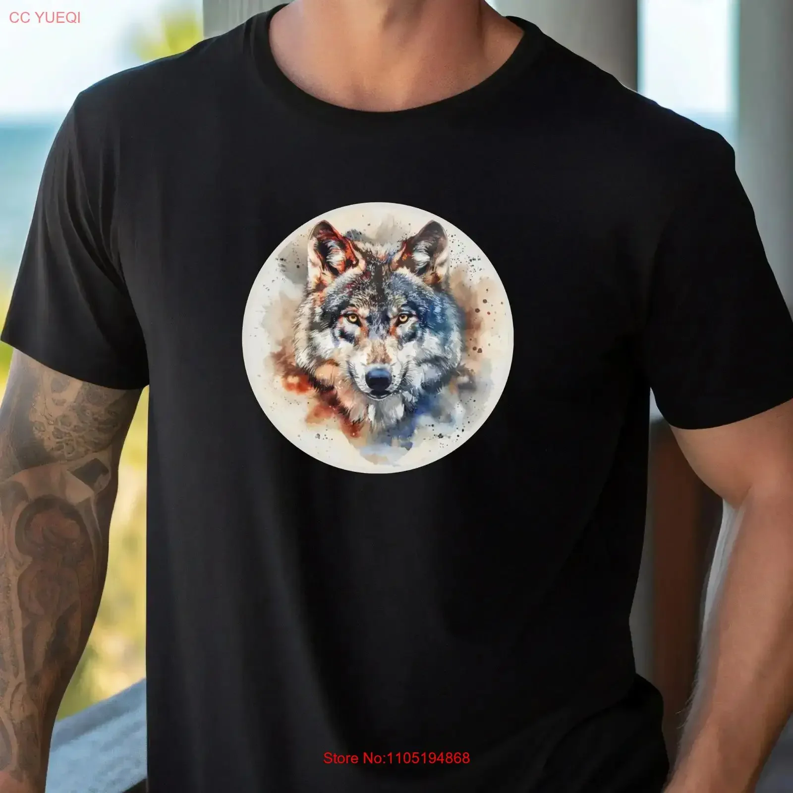 

Футболка с милым волком и животными, дикой природой, одежда SweaT, винтажная стираная одежда с рисунком, дышащая дизайнерская одежда, удобная