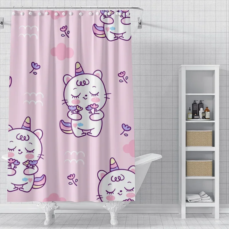 Home decoration shower curtains for bathroom waterproof curtain fabric Modern Nordic style Living Roomcute animal cartoon dogs