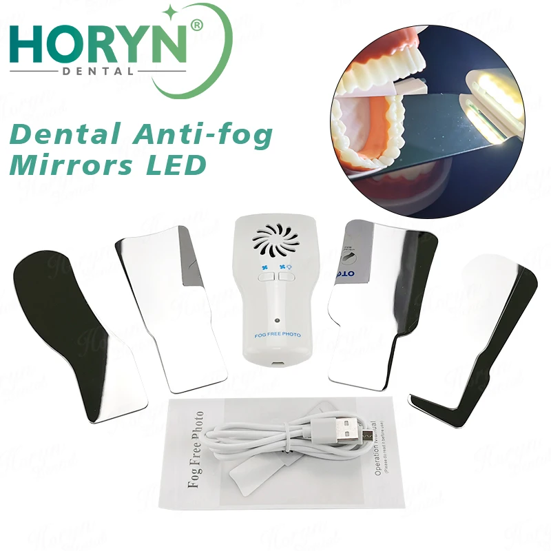 Dental Dentist Imaging LED DeFog Photo Mirrors High Hardness Stainless Steel Cavity Obervation Reflector Oral Orthodontic