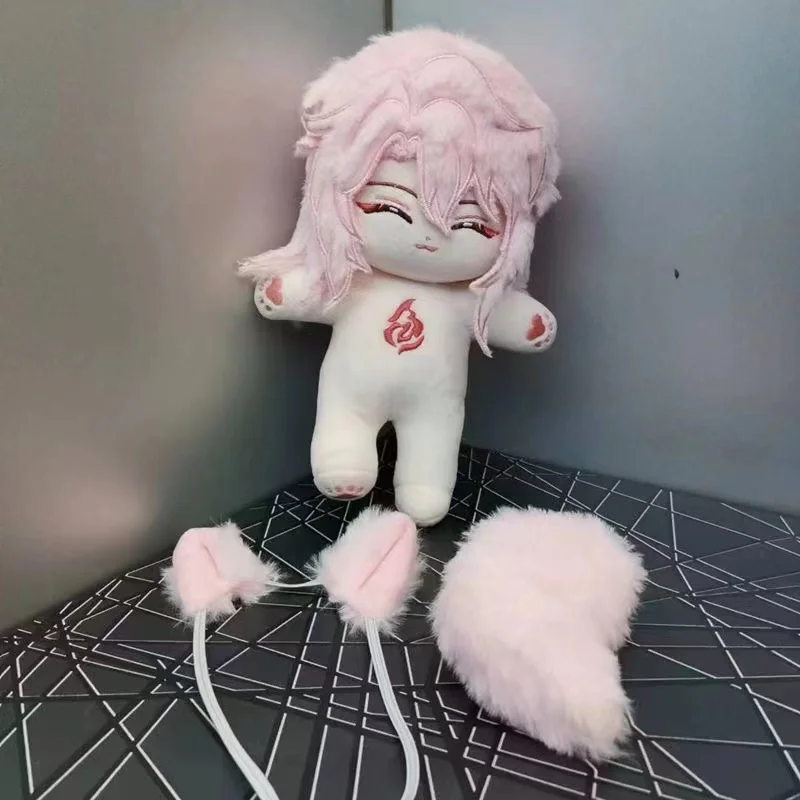 Peluche Honkai: Star Rail Jiaoqiu 20cm muñeca de juguete cuerpo quitar oreja cola juego Cosplay regalo para niños lindo DD