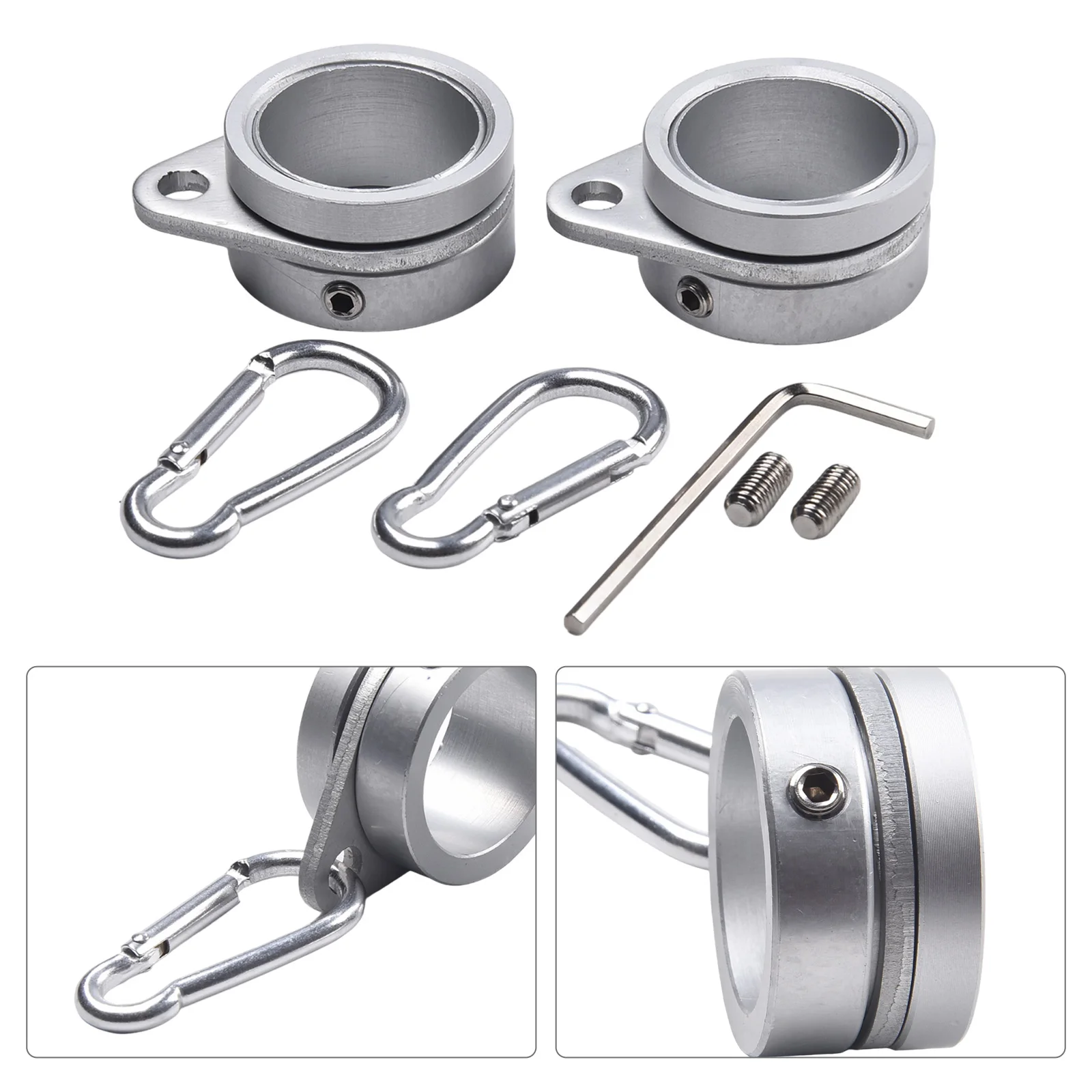 Anti Winding Performance Aluminum Alloy Rustproof Upgraded Built In Screw Usage Degree Rotating Package Content