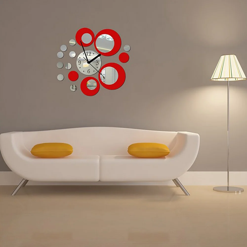 2024 New Wall Clock Watch Quartz Acryli Mirror Modern Wall Stickers 3D Arrival Design Luxury Cllocks Living Room Decration